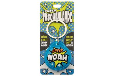 Schluesselanhaenger Super Taschenlampe mit Namen Noah