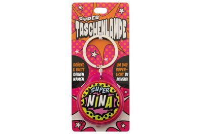 Schluesselanhaenger Super Taschenlampe mit Namen Nina