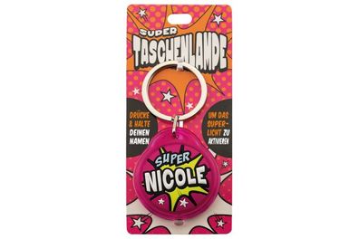 Schluesselanhaenger Super Taschenlampe mit Namen Nicole