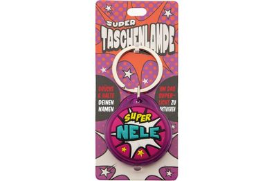 Schluesselanhaenger Super Taschenlampe mit Namen Nele