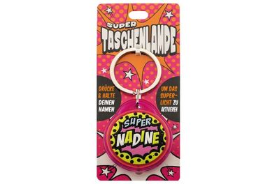 Schluesselanhaenger Super Taschenlampe mit Namen Nadine