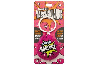 Schluesselanhaenger Super Taschenlampe mit Namen Marlene
