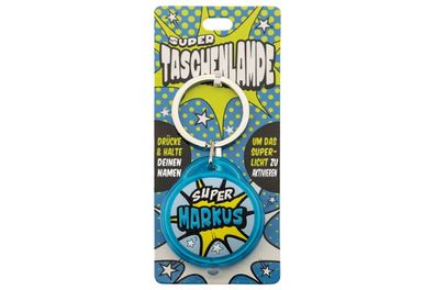 Schluesselanhaenger Super Taschenlampe mit Namen Markus