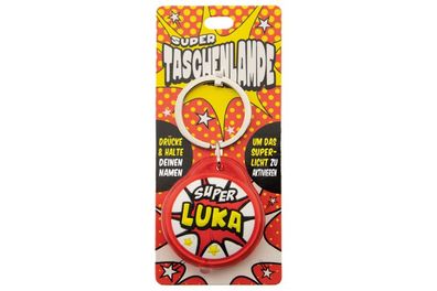 Schluesselanhaenger Super Taschenlampe mit Namen Luka