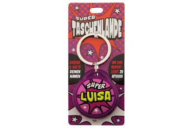 Schluesselanhaenger Super Taschenlampe mit Namen Luisa