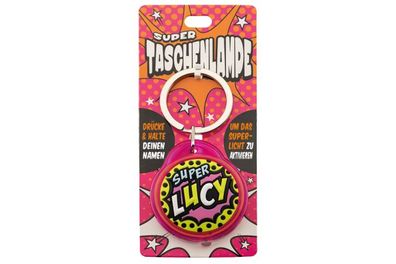 Schluesselanhaenger Super Taschenlampe mit Namen Lucy