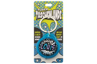 Schluesselanhaenger Super Taschenlampe mit Namen Louis