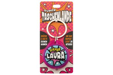 Schluesselanhaenger Super Taschenlampe mit Namen Laura