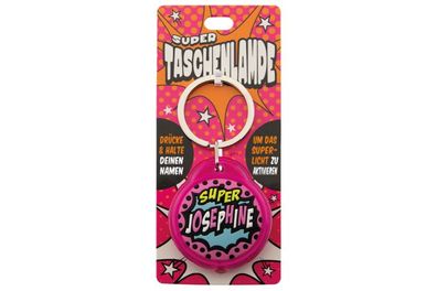 Schluesselanhaenger Super Taschenlampe mit Namen Josephine