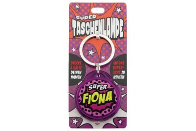 Schluesselanhaenger Super Taschenlampe mit Namen Fiona