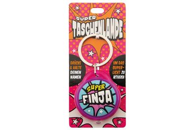 Schluesselanhaenger Super Taschenlampe mit Namen Finja -als Geschenk - individuell m
