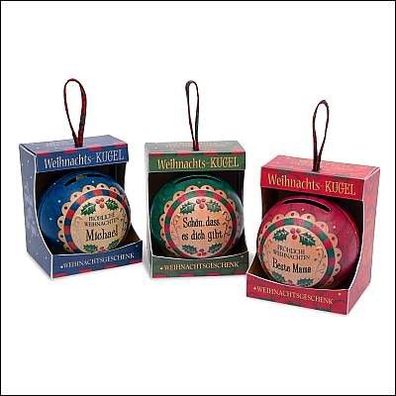 Persoenliche Weihnachtskugel mit Namen Martina