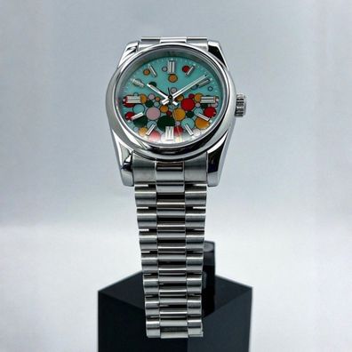 Armbanduhr Oyster Perpetual Celebration Zifferblatt Stahl Automatik Herrenuhr NH35