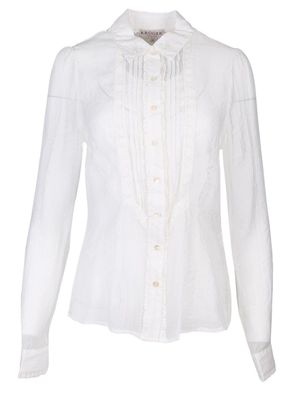 Krüger Trachtenbluse Timeless langarm weiß - Farbe: Weiß Größe: 46