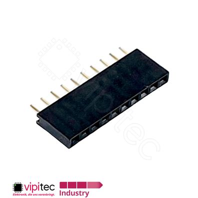 10-polige gerade Buchsenleiste | 2.54mm 1x10 Female Single Pin Socket Header
