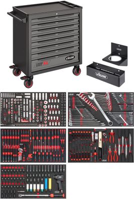 Werkstattwagen Series&nbsp; L ? Kunststoff-Arbeitsplatte ? mit Sortiment ? V4481/466