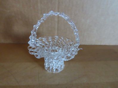 Figur Körbchen Glaskörbchen rund klar ca. 7,9 cm H