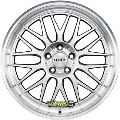 Dotz Bilbao silver/polished lip 9.5x19 ET40 - LK5/120 ML72.6 Felge Alu