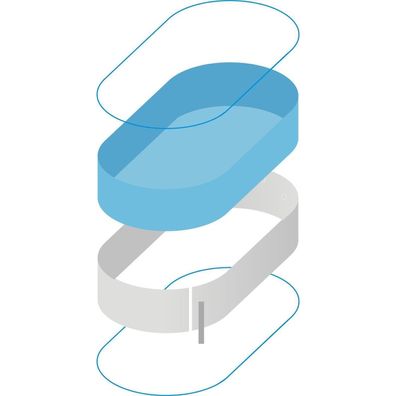 Ovalbecken TAHITI Starter SET 490 x 300 x 120 cm | Innenhülle 0,8 mm Blau | BASIC