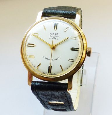 Schöne GUB Glashütte Classic 17Jewels Herren Vintage Armbanduhr Ungetragen Neuwertig