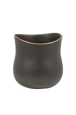Fink OPERA, Vase, Keramik, matt, schwarz, L. 14.5 cm, B. 14.5 cm, H. 16 cm, D