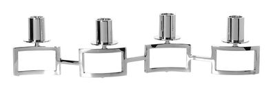 Fink Hommage, Leuchter, 4-flammig, Edelstahl , Aluminium, vernickelt, glänzend,