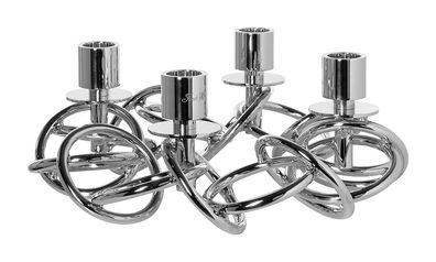 Fink Sonette, Leuchter, 4-flammig, Edelstahl , Aluminium, vernickelt, glänzend,
