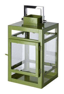 Fink KENIA, Laterne, Edelstahl , Glas, Eisen, pulverbeschichtet, glatt, grün, L