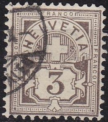 Schweiz Switzerland [1882] MiNr 0051 Y a ( O/used ) [02]