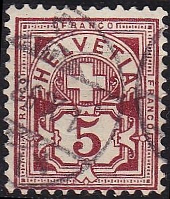 Schweiz Switzerland [1882] MiNr 0052 Y a ( O/used )
