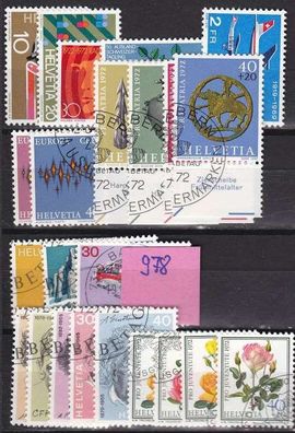 Schweiz Switzerland [1972] Jahr ex ( O/used ) [01] fast komplett, schön