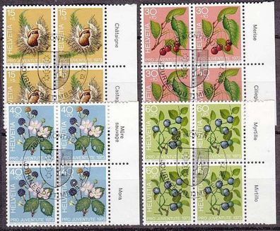 Schweiz Switzerland [1973] MiNr 1013-16 4er ( Ersttag-O ) [01] Pro Juventute Text