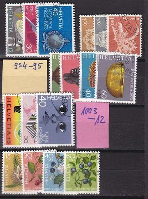 Schweiz Switzerland [1973] Jahr ex ( O/used ) [01] fast komplett, schön