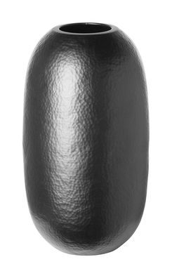 Fink BRASIL, Vase, Eisen, pulverbeschichtet, matt, schwarz, L. 17 cm, B. 17 cm,
