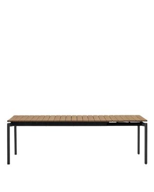 Gartenausziehtisch Canyelles 180-240 x 100 x 76 cm Natur, Schwarz Tisch Esstisch