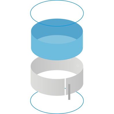 Rundbecken IBIZA ALL Inclusive SET 600 x 120 cm | Innenhülle 0,8 mm Blau | BASIC