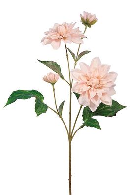Fink DAHLIE, Kunstblume, Kunstfasern, weiß, rose, L. 0.5 cm, B. 10 cm, H. 64 cm