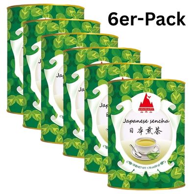 6er-Pack Shan Wai Shan Grüner Tee Sencha 50g