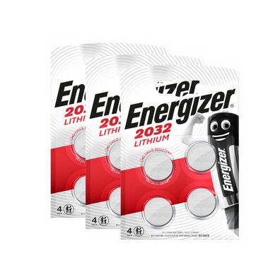 3x Energizer CR 2032 3V Batterie Lithium Knopfzelle DL2032 4er Blister CR2032