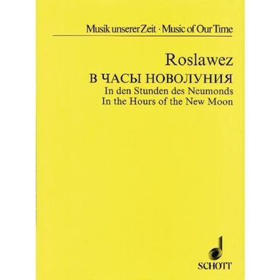 In den Stunden des Neumonds Roslawez Studienpartitur Noten