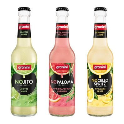 granini alkoholfreies Mocktail Mix Set 3x 0,33L – NØJITO, Nøpaloma & Nøcello SP