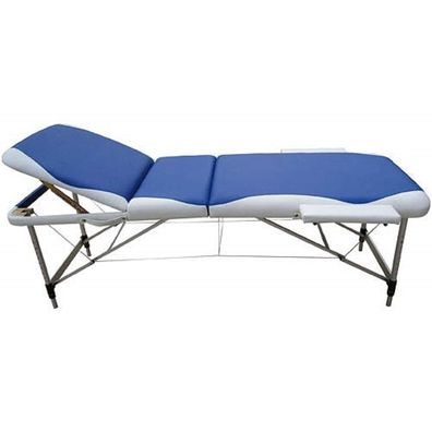 Teqler klappbare Untersuchungsliege Sentosa blau-weiß 3-teilig bis 230 kg