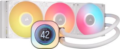Corsair iCUE LINK Titan 360 RX LCD CPU-Fléssigkeitskéhler 360mm Weiß