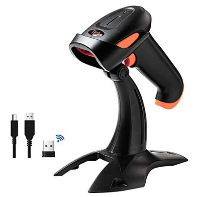 Tera Barcode-Scanner 1D 2D QR 3-in-1 Wireless Bluetooth USB mit Ständer