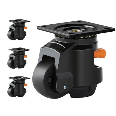 VEVOR 4er Set Lenkrollen 63,5 mm 360 Grad drehbar bis 1 Tonne Nylon