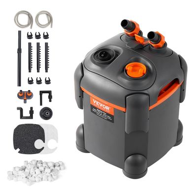 VEVOR Aquariumfilter 650 l h Kanisterfilter bis 113 l mit UV 8 W