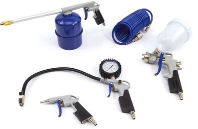 Michelin Druckluft Zubehör Set 5 teilig mit Ausblaspistole und Schlauch