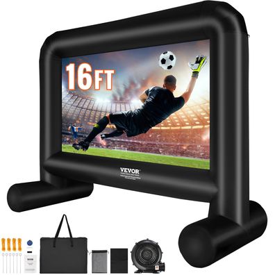 VEVOR Aufblasbare Beamer Leinwand 93 Zoll 16:9 Outdoor Indoor PVC