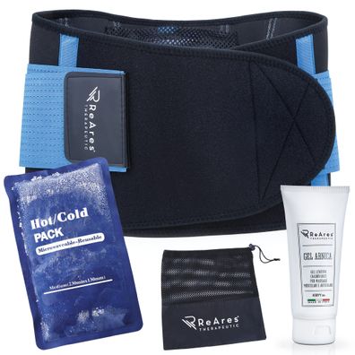 ReAres Lendenwirbelband L XL 120 cm Set mit Arnika Gel 100 ml