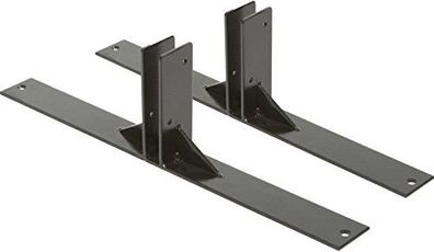 Securit Metallféße fér Multi-Schiefer 2 Stéck Schwarz